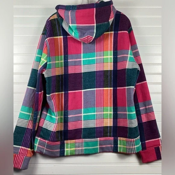 Polo Ralph Lauren Polo Sport Logo Plaid Men Hoodie Size Large Multicolored - Picture 6 of 13